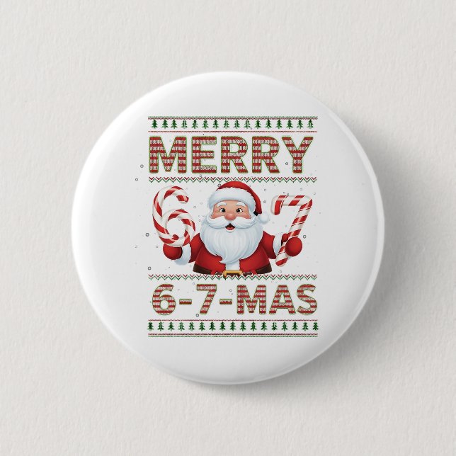 67 Jul Merry 6 7 Mas Fulständig Xmas Six Seven Knapp (Framsida)