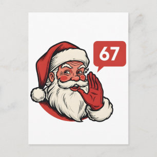 67 Jul Merry Six Seven Hjärnrot Tomte Inbjudan Vykort