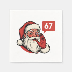 67 Jul Merry Six Seven Hjärnrot Tomte Pappersservett
