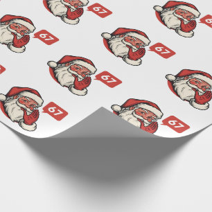 67 Jul Merry Six Seven Hjärnrot Tomte Presentpapper