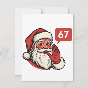 67 Jul Merry Six Seven Hjärnrot Tomte Tack Kort