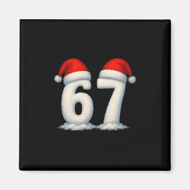 67 Jul Nummer Snö 6 7 Meme Gen Alp Magnet (Framsidan)