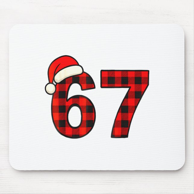 67 jul rolig sex sju meme hjärnrutt plaid S Musmatta (Framsidan)