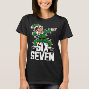 67 jul Six Seven 6 7 meme rolig Dabbing tomte T Shirt