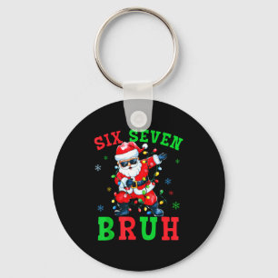 67 jul Six Seven Bruh Meme Santa Dabbar julen 6 7 Nyckelring