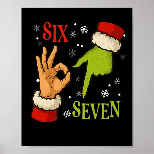 67 jul tomte grön 6 7 internet meme X Poster (Framsidan)