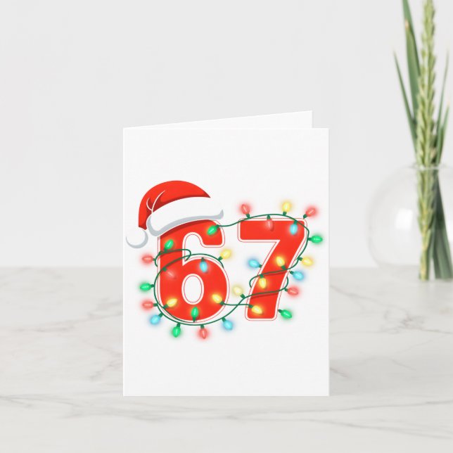 67 Julbeljus Meme Citat 6 7 Kostym Xmas L Kort (Framsida)
