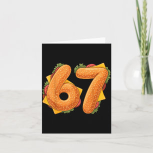 67 Julburgare Tröja 6 7 Meme Rolig 67 Hambur Kort