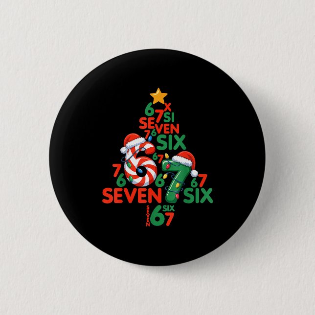 67 Julgran Karamellpinne Holiday Six Seven Minne Knapp (Framsida)