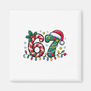 67 julmem sex sju Xmas roliga pojkar flickor Magnet