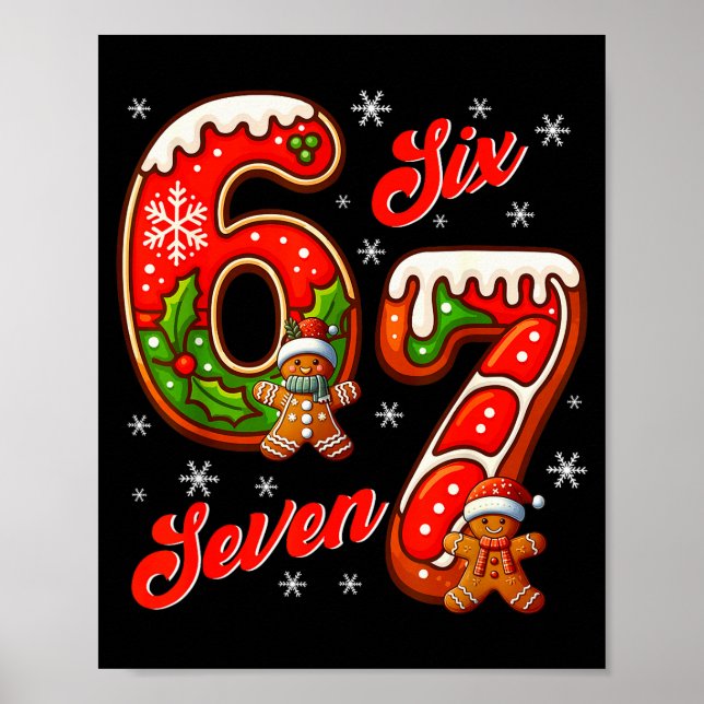 67 julmemespråk 6 7 memesjul kostym Xmas  Poster (Framsidan)