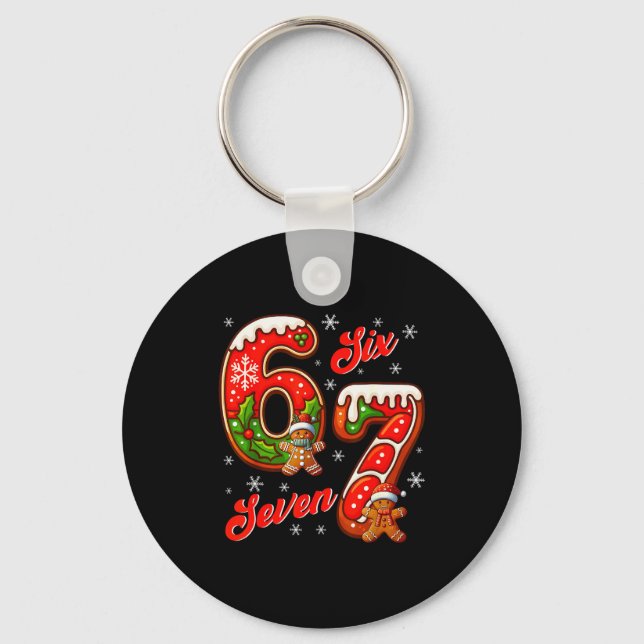67 julmemsagt 6 7 memekostym Xmas Nyckelring (Framsida)