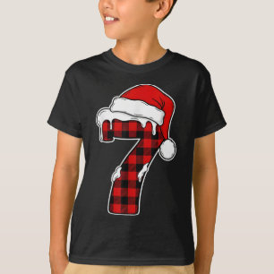 67 Julpyjamas julskjorta Sex Sju Meme 7 Röd Randig T Shirt