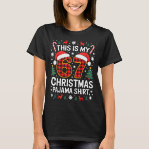 67 Julpyjamas Jultröja Rolig Six Seven Meme BH T Shirt