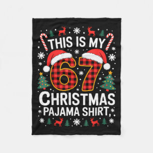 67 Julpyjamas Jultröja Rolig Six Seven Meme Hjärna Fleecefilt