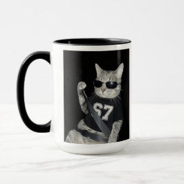 67 Katt som använder solglasögon Gen Alpha Rolig S Mugg