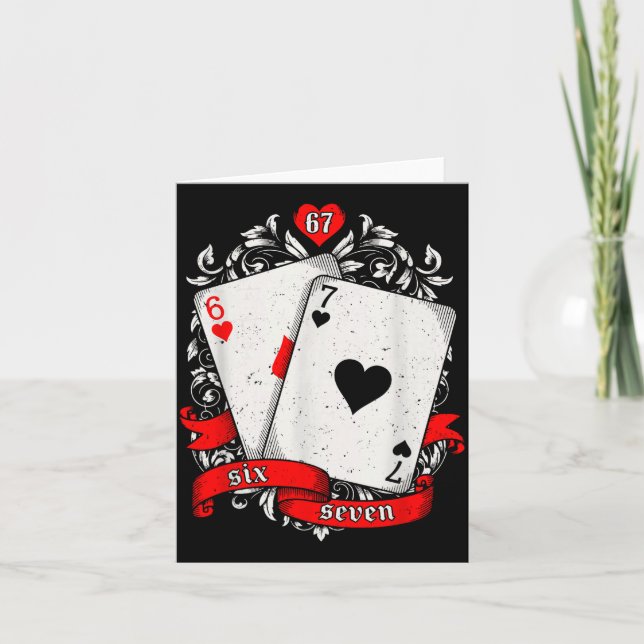 67 Ker Meme Card Art Lucky Hand Retro Aesthetic De Kort (Framsida)