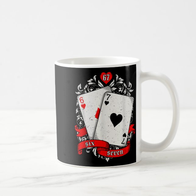 67 Ker Meme Kort Konst Lycklig Hand Retro Estetik  Kaffemugg (Höger)