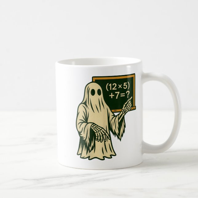67 Lärar Halloween Spöke Sex Sju Meme Brainrot Kaffemugg (Höger)