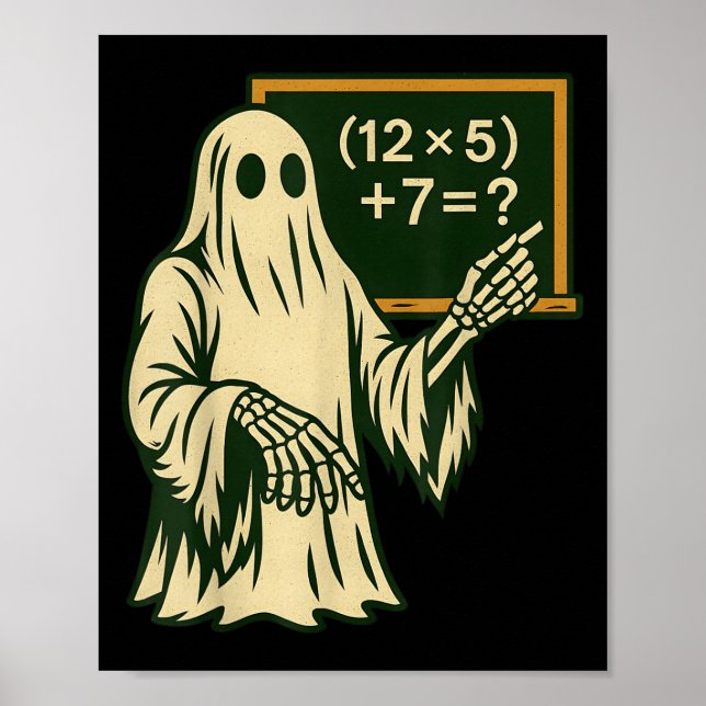 67 Lärar Halloween Spöke Sex Sju Meme Brainrot Poster (Framsidan)