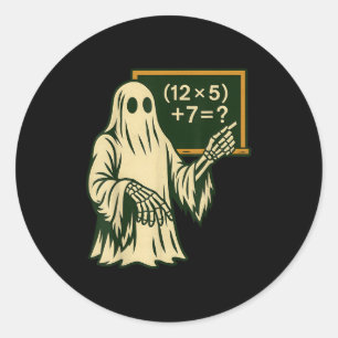 67 Lärar Halloween Spöke Sex Sju Meme Brainrot Runt Klistermärke