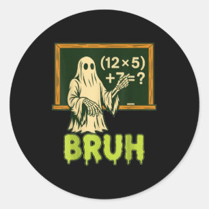 67 Lärar Halloween Spöke Sex Sju Meme Brainrot Runt Klistermärke