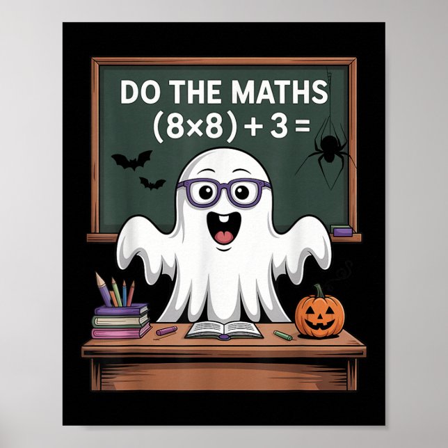 67 Lärar Halloween Spöke Sex Sju Meme Gör Matten Poster (Framsidan)