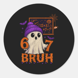 67 Lärar Halloween Spöke Sex Sju Meme Matematik Ek Runt Klistermärke