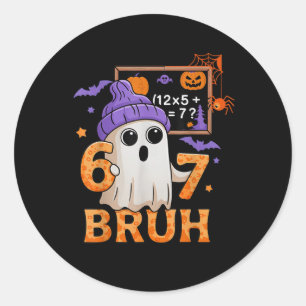 67 Lärar Halloween Spöke Sex Sju Meme Matematik Ek Runt Klistermärke
