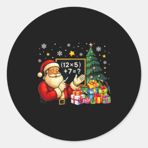67 Lärar Santa jul sex sju meme hjärnrot Runt Klistermärke