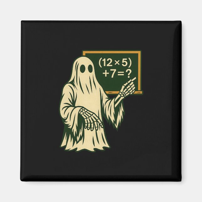 67 Lärare Halloween Ghost 6 Seven Meme Brainrot Magnet (Framsidan)
