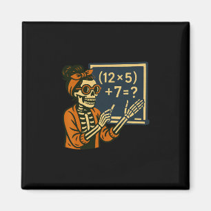 67 Lärare Halloween Skeleton Sex Seven Meme Brain Magnet