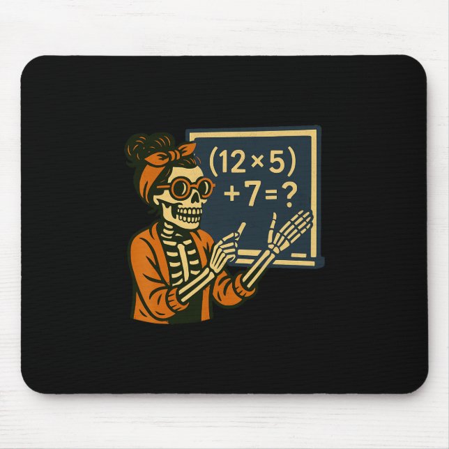 67 Lärare Halloween Skeleton Sex Seven Meme Brain Musmatta (Framsidan)