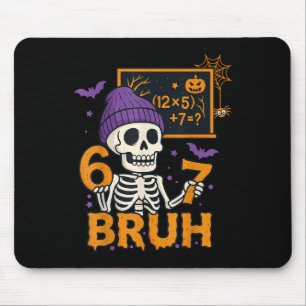 67 Lärare Halloween Skelett Sex Sju Meme Hjärna Musmatta