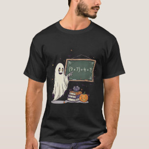 67 Lärare Halloween Spöke Sex Sju Meme Math Skämt T Shirt