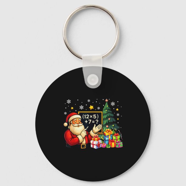 67 Lärare Santa jul sex sju meme Brainrot Nyckelring (Framsida)