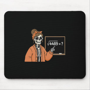 67 Lärare Skeleton Halloween Square Root 4489 Mes Musmatta