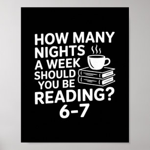 67 Läsande Bokälskare Rolig Six Seven Meme Bokorm Poster
