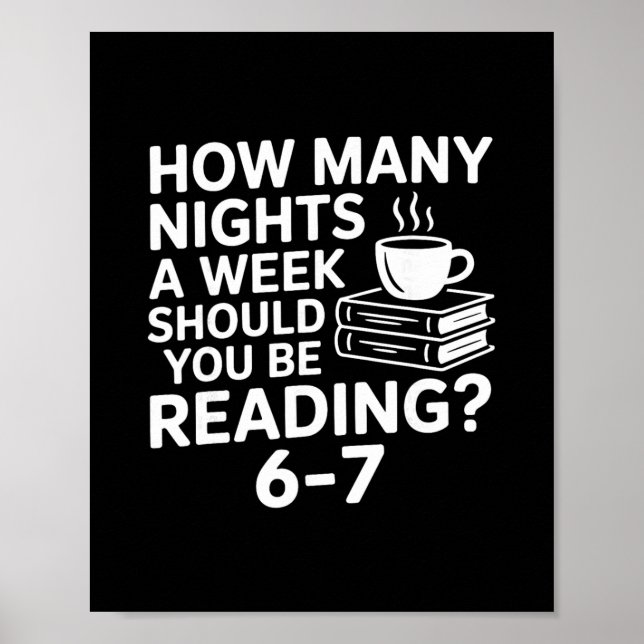 67 Läsande Bokälskare Rolig Six Seven Meme Bokorm Poster (Framsidan)