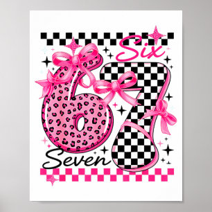 67 Leopard Randig Six Seven Meme 6-7 Lärare Poster