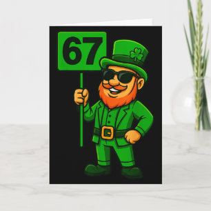 67 Leprechaun Six Seven Gen Meme Lucky Vibes St Pa Kort