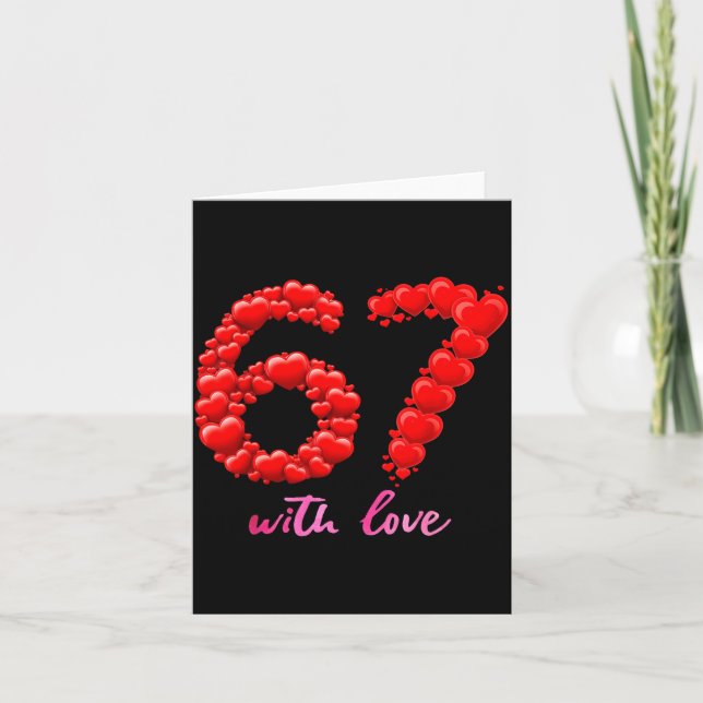 67 Love Valentine Cute Romantic Aesthetic Heart Fo Kort (Framsida)