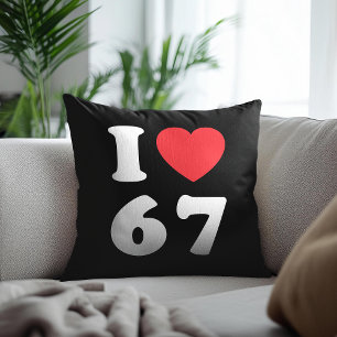 67 Lustigt PM I Kärlek sex Sju 67:e födelsedagen Kudde