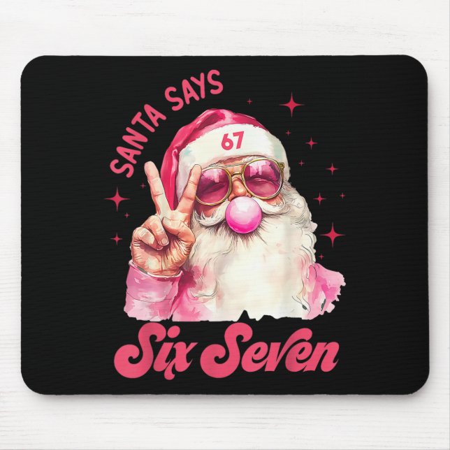 67 Människo rolig Six Seven jul 6-7 Meme Santa 6 Musmatta (Framsidan)