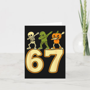 67 Människor roliga Halloween-siffror Sex Sju Män Kort