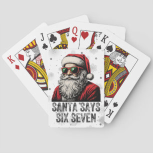 67 Människor Roligt Santa Säger Sex Sju Jul Casinokort