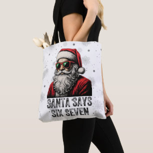 67 Människor Roligt Santa Säger Sex Sju Jul Tygkasse