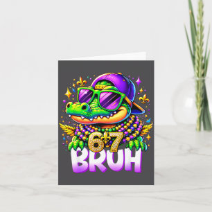 67 Mardi Gras Alligator Mardigator Sex Sju Bruh Kort