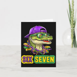 67 Mardigator Alligator Mardi Gras Sex Sju Rolig Kort