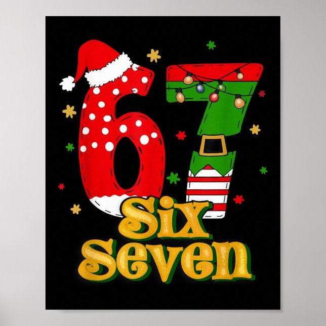 67 Mas Meme Godisstav Six Seven Barn Män Kvinnor C Poster (Framsidan)